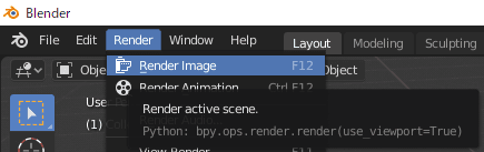 Render Menu の tooltip